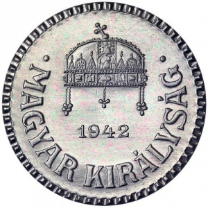 Аверс монеты Венгрия, 2 филлера, 1940-1942