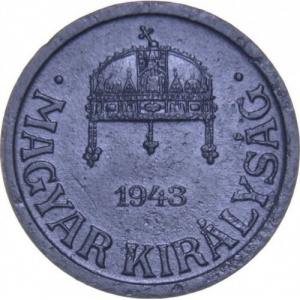 Аверс монеты Венгрия, 2 филлера, 1943-1944
