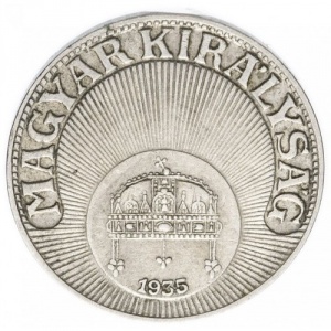 Аверс монеты Венгрия, 10 филлеров, 1926-1940