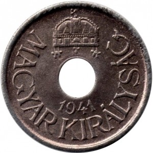 Аверс монеты Венгрия, 20 филлеров, 1941-1944
