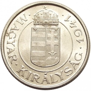 Аверс монеты Венгрия, 2 пенгё, 1941-1943