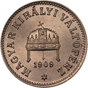 Аверс монеты Венгрия, 10 филлеров, 1892-1914