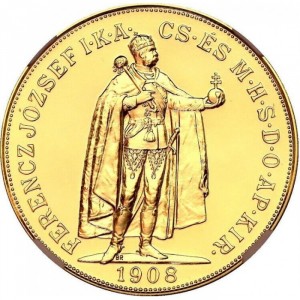 Аверс монеты Венгрия, 100 крон, 1907-1908