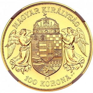 Реверс монеты Венгрия, 100 крон, 1907-1908