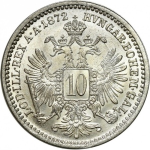 Реверс монеты Венгрия, 10 крейцеров, 1868-1872