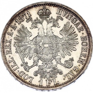 Реверс монеты Венгрия, 1 флорин, 1867-1872