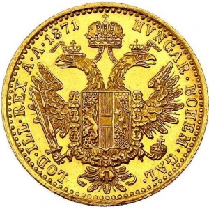 Реверс монеты Венгрия, 1 дукат, 1867-1872