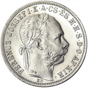 Аверс монеты Венгрия, 1 форинт, 1882-1890