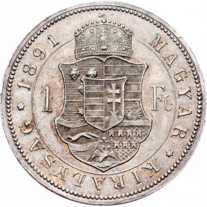 Реверс монеты Венгрия, 1 форинт, 1890-1892