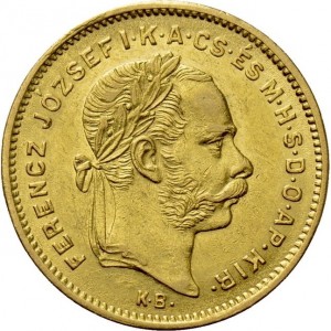 Аверс монеты Венгрия, 4 форинта, 1870-1879