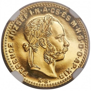 Аверс монеты Венгрия, 4 форинта, 1890-1892