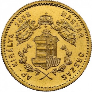 Реверс монеты Венгрия, 1 дукат, 1868-1869