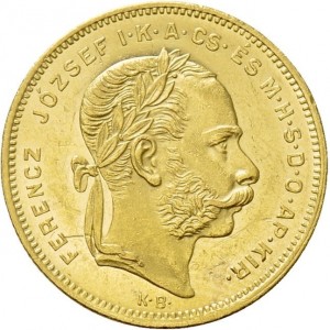 Аверс монеты Венгрия, 8 форинтов, 1870-1880