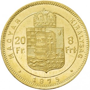 Реверс монеты Венгрия, 8 форинтов, 1870-1880