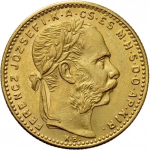 Аверс монеты Венгрия, 8 форинтов, 1890-1892