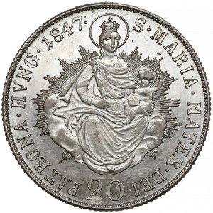 Реверс монеты Венгрия, 20 крейцеров, 1837-1848