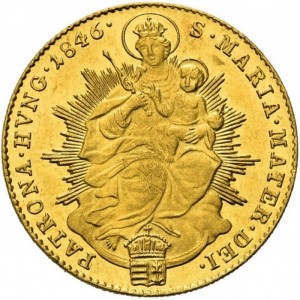 Реверс монеты Венгрия, 1 дукат, 1837-1848