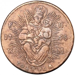 Реверс монеты Венгрия, 1 полтура, 1763-1766