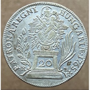 Реверс монеты Венгрия, 20 крейцеров, 1755-1765