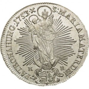 Реверс монеты Венгрия, ½ талера, 1753-1758