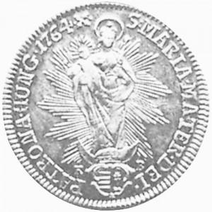 Реверс монеты Венгрия, ½ талера, 1759-1765
