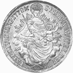 Реверс монеты Венгрия, ½ талера, 1767-1780