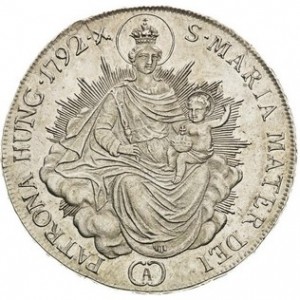 Реверс монеты Венгрия, ½ талера, 1790-1792