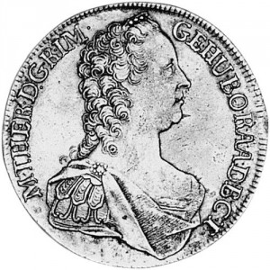 Аверс монеты Венгрия, 1 талер, 1751-1766
