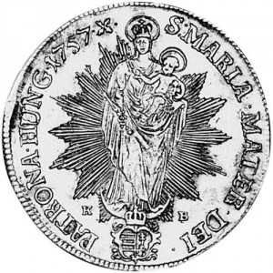 Реверс монеты Венгрия, 1 талер, 1751-1766