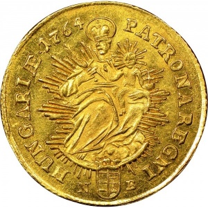 Реверс монеты Венгрия, 1 дукат, 1741-1765, Отметка монетного двора "NB" - Бая-Маре