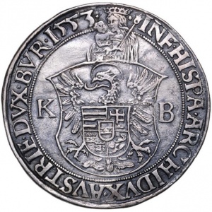 Реверс монеты Венгрия, 1 талер, 1553-1556