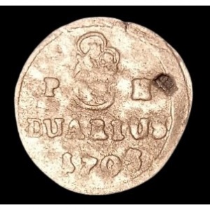 Реверс монеты Венгрия, 1 дуариус, 1702-1705