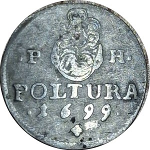 Реверс монеты Венгрия, 1 полтура, 1696-1703