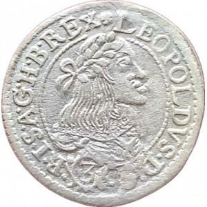 Аверс монеты Венгрия, 3 крейцера, 1661-1663