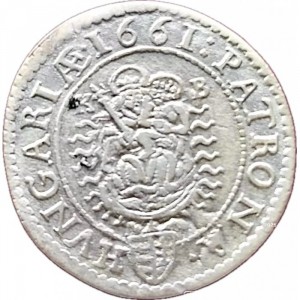 Реверс монеты Венгрия, 3 крейцера, 1661-1663