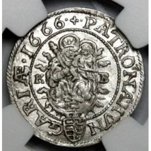 Реверс монеты Венгрия, 3 крейцера, 1661-1696