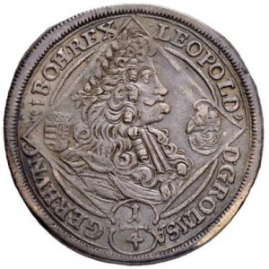 Аверс монеты Венгрия, ¼ талера, 1694-1704