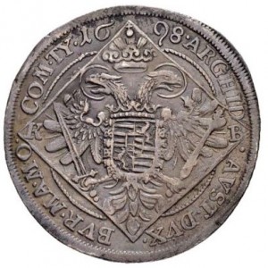 Реверс монеты Венгрия, ¼ талера, 1694-1704