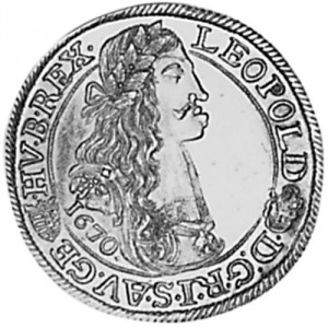 Аверс монеты Венгрия, ½ талера, 1670-1688