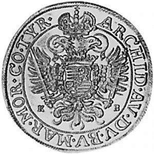 Реверс монеты Венгрия, ½ талера, 1670-1688