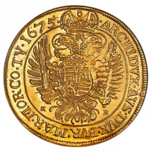 Реверс монеты Венгрия, 10 дукатов, 1665-1675