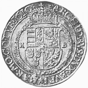 Реверс монеты Венгрия, ½ талера, 1609-1611