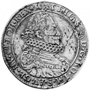 Аверс монеты Венгрия, ½ талера, 1614-1619
