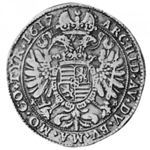 Реверс монеты Венгрия, ½ талера, 1614-1619