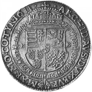 Реверс монеты Венгрия, 1 талер, 1611-1613