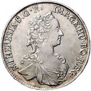 Аверс монеты Венгрия, ½ талера, 1752-1765