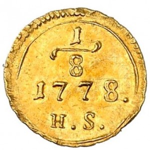 Реверс монеты Венгрия, ⅛ дуката, 1778