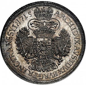 Реверс монеты Венгрия, 1 талер, 1715