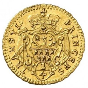 Реверс монеты Венгрия, ¼ дуката, 1745