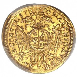 Реверс монеты Венгрия, 1 дукат, 1701-1704
